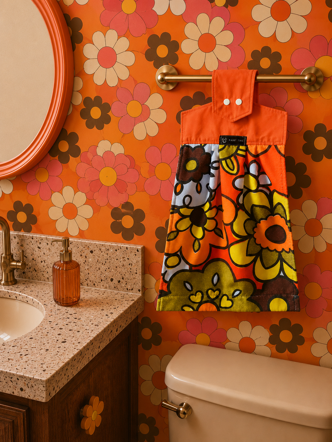 Retro Hand Towel. Shipping Included Within Australia.