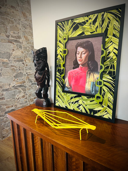 Large Tretchikoff Twist Wall Hanging. Miss. Wong. Shipping Included Within Australia.