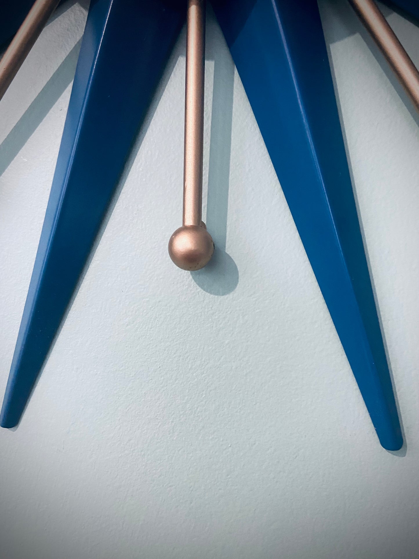 Blue Starburst Clock. Price Includes Shipping.