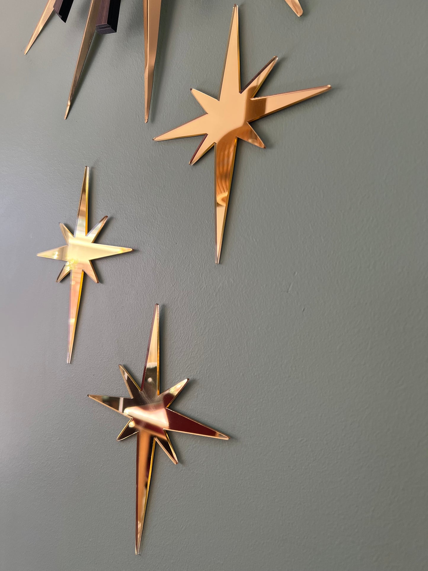 NEW - Atomic Starbursts. Mirrored Gold.