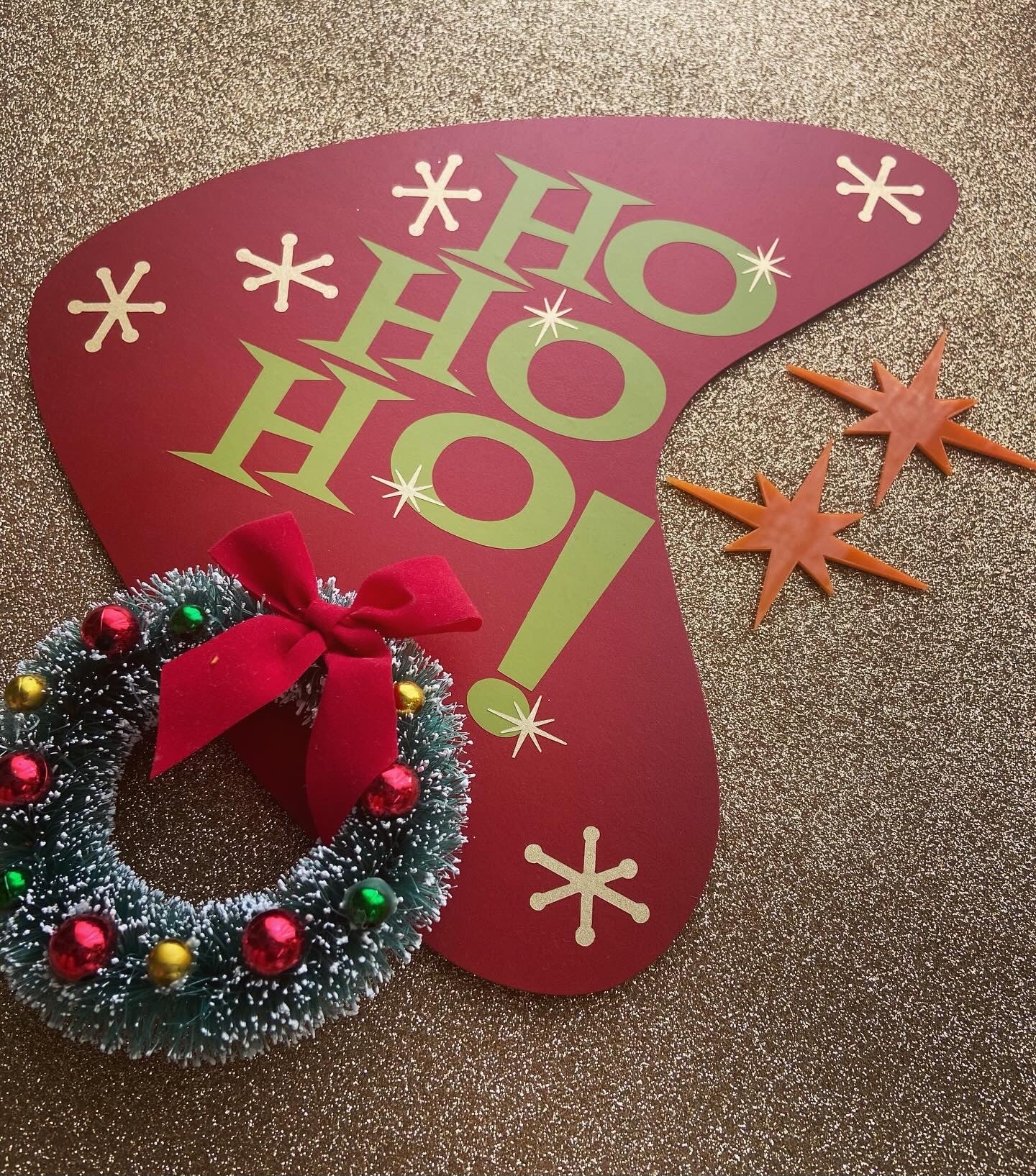 Ho, Ho, Ho Retro Christmas Plaque ✨🎄✨