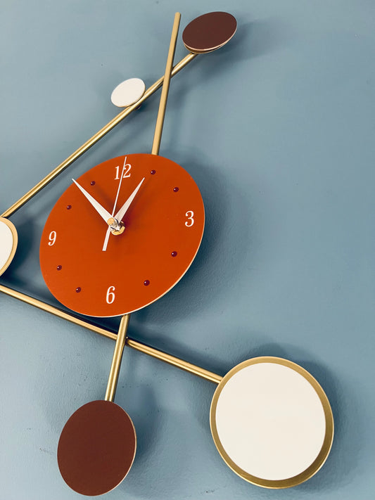 Modernist Geometric Clock. SAFELY BOXED AND SHIPPED FREE WITHIN AUSTRALIA.