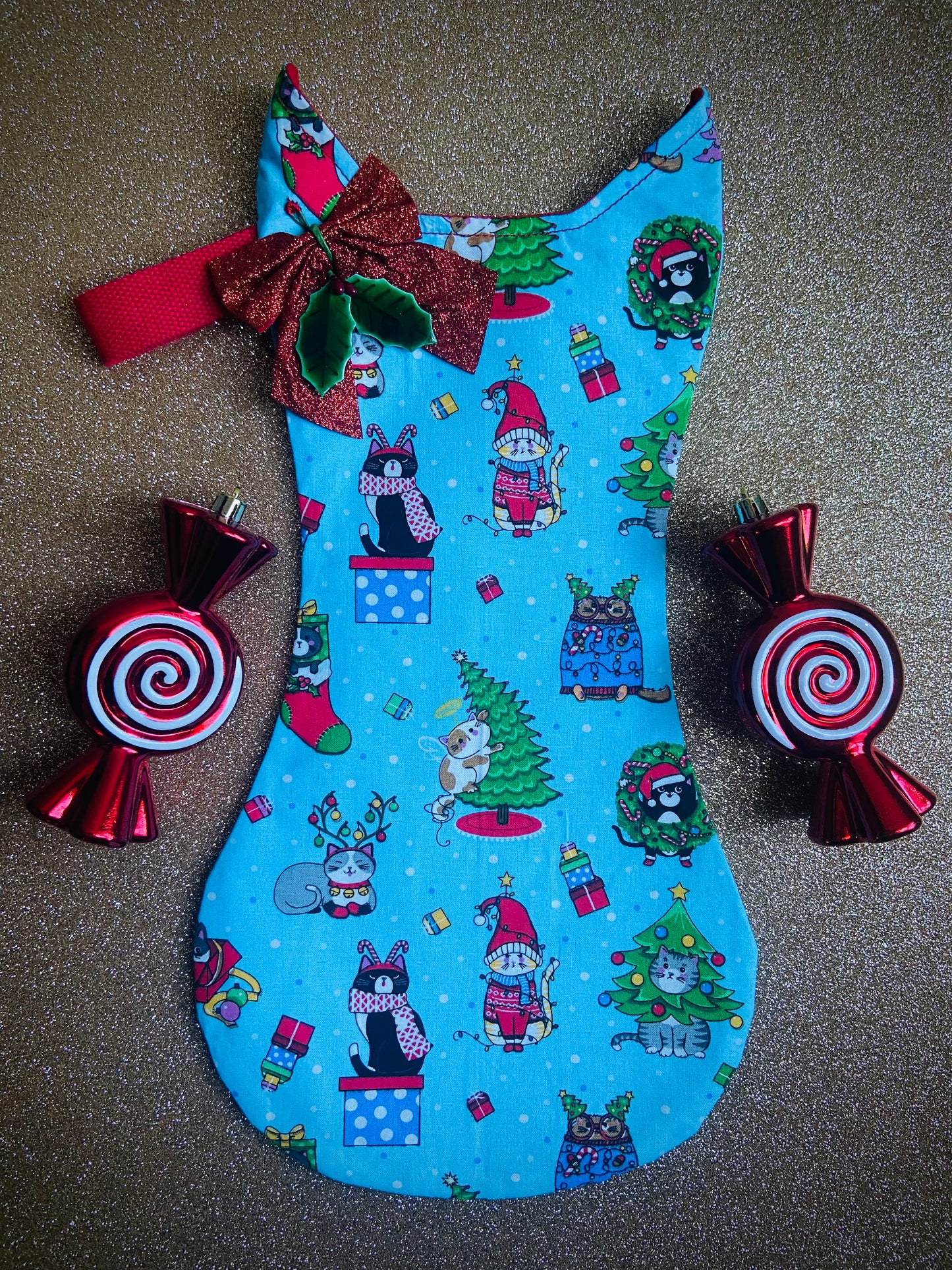 Retro Coast Designed & Hand Made Fur Baby Cat Stocking