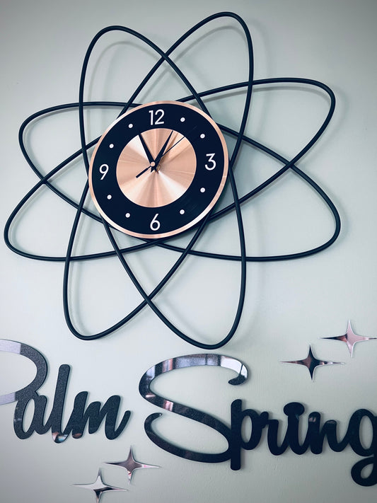 Atomic Age Clock, Black.