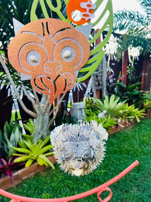 Mid-Century Modern Tiki Bar Puffer Fish Art | Tiki Sculpture | Retro Coast. Free Shipping Within Australia.