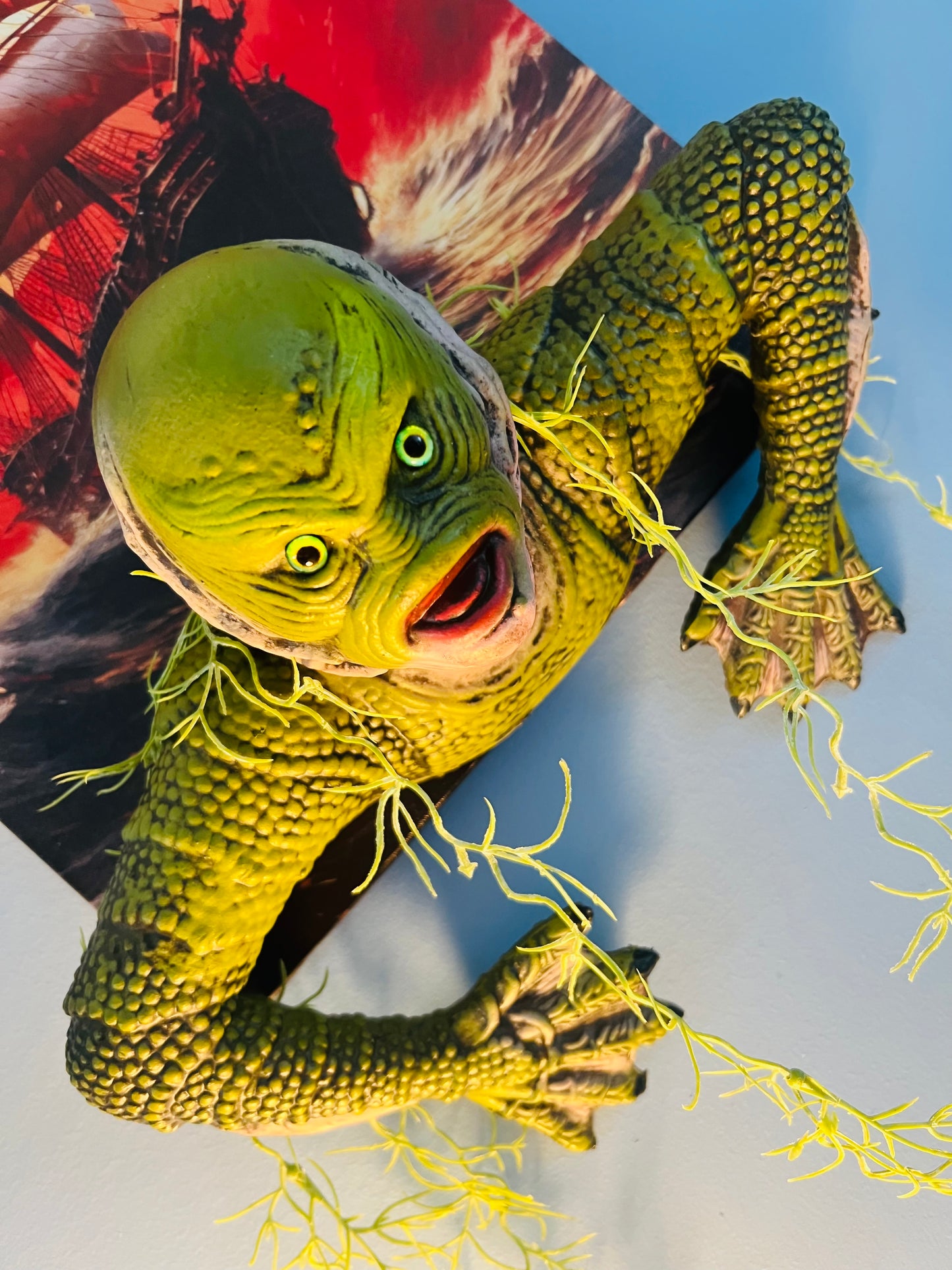 Gill Man Emerging From Deep Sea.