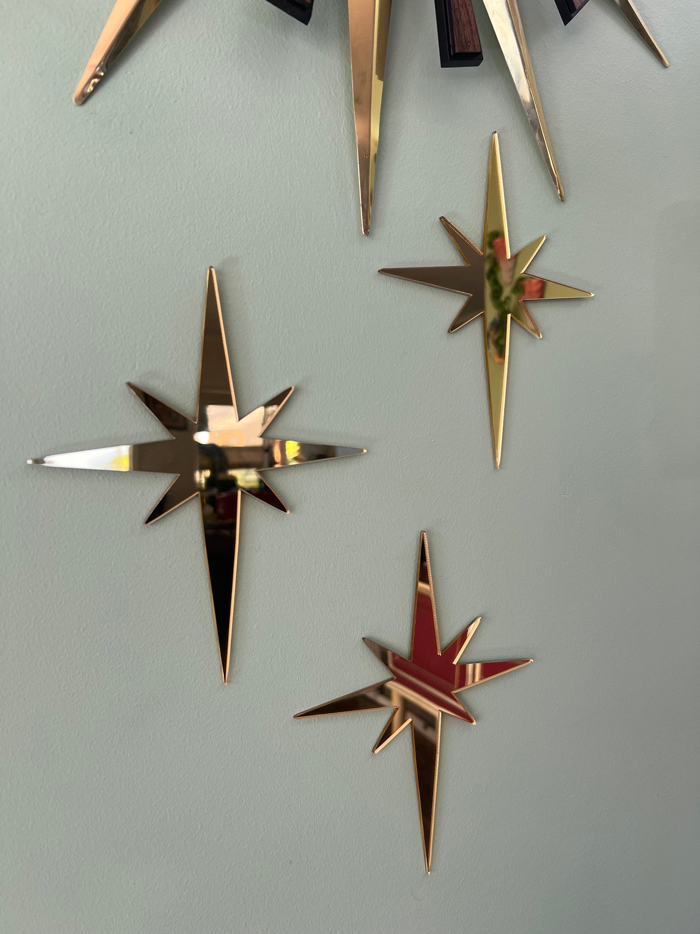 NEW - Atomic Starbursts. Mirrored Gold.