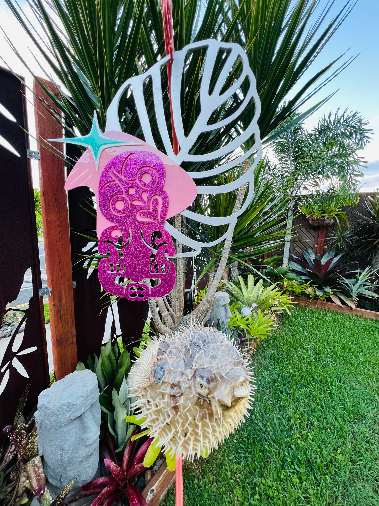 Mid-Century Modern Tiki Bar Puffer Fish Art | Tiki Sculpture | Retro Coast. Free Shipping Within Australia.