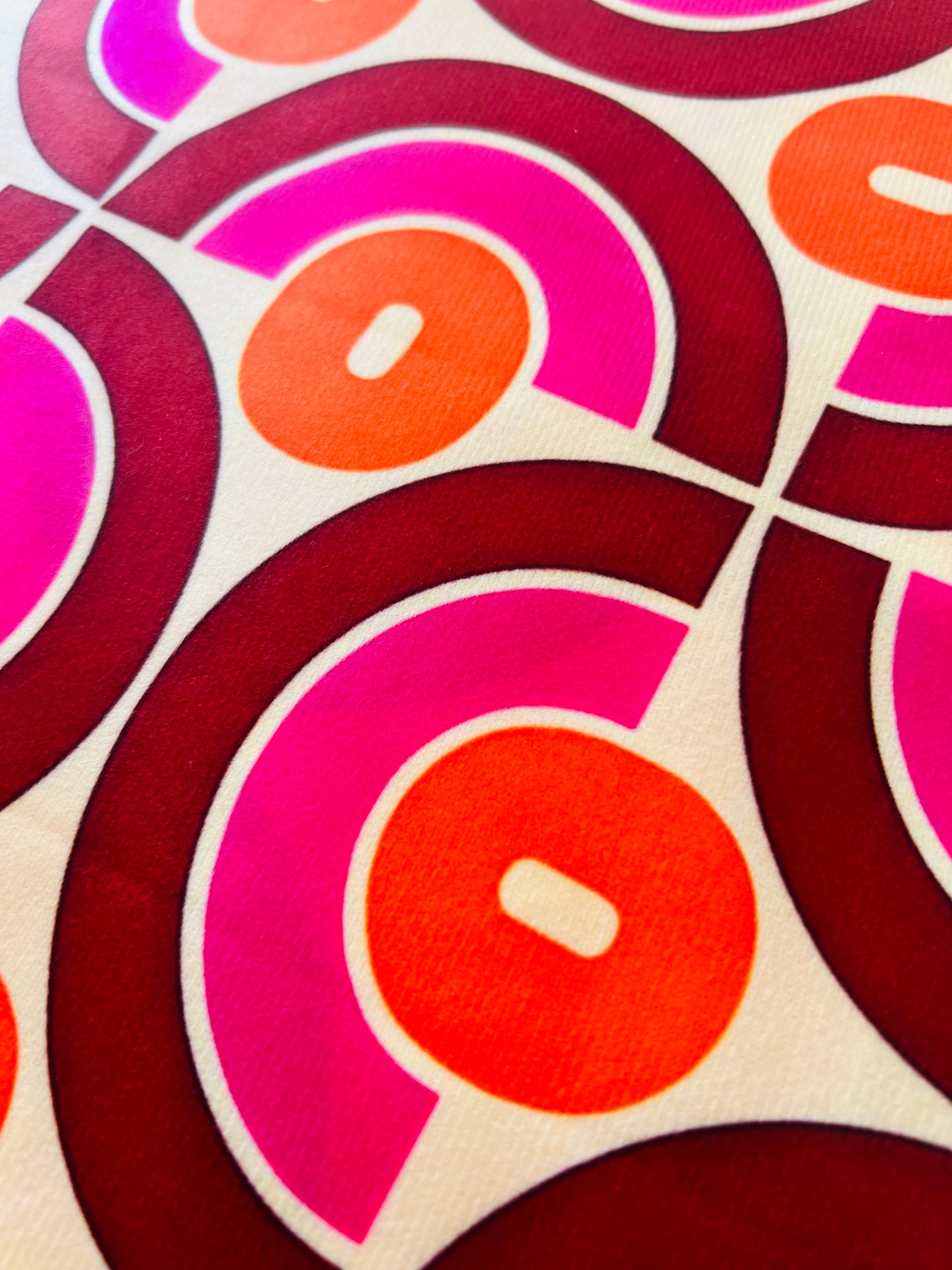 Retro Groovy Seventies Era Cushion Cover. Includes Shipping Within Australia.