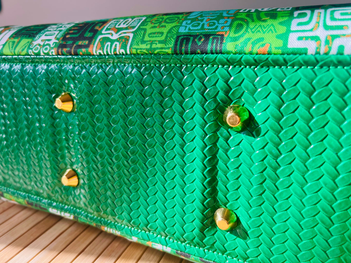 Tiki Pinup Girl Bamboo Bowling Style Handbag. Includes Shipping Within Australia.