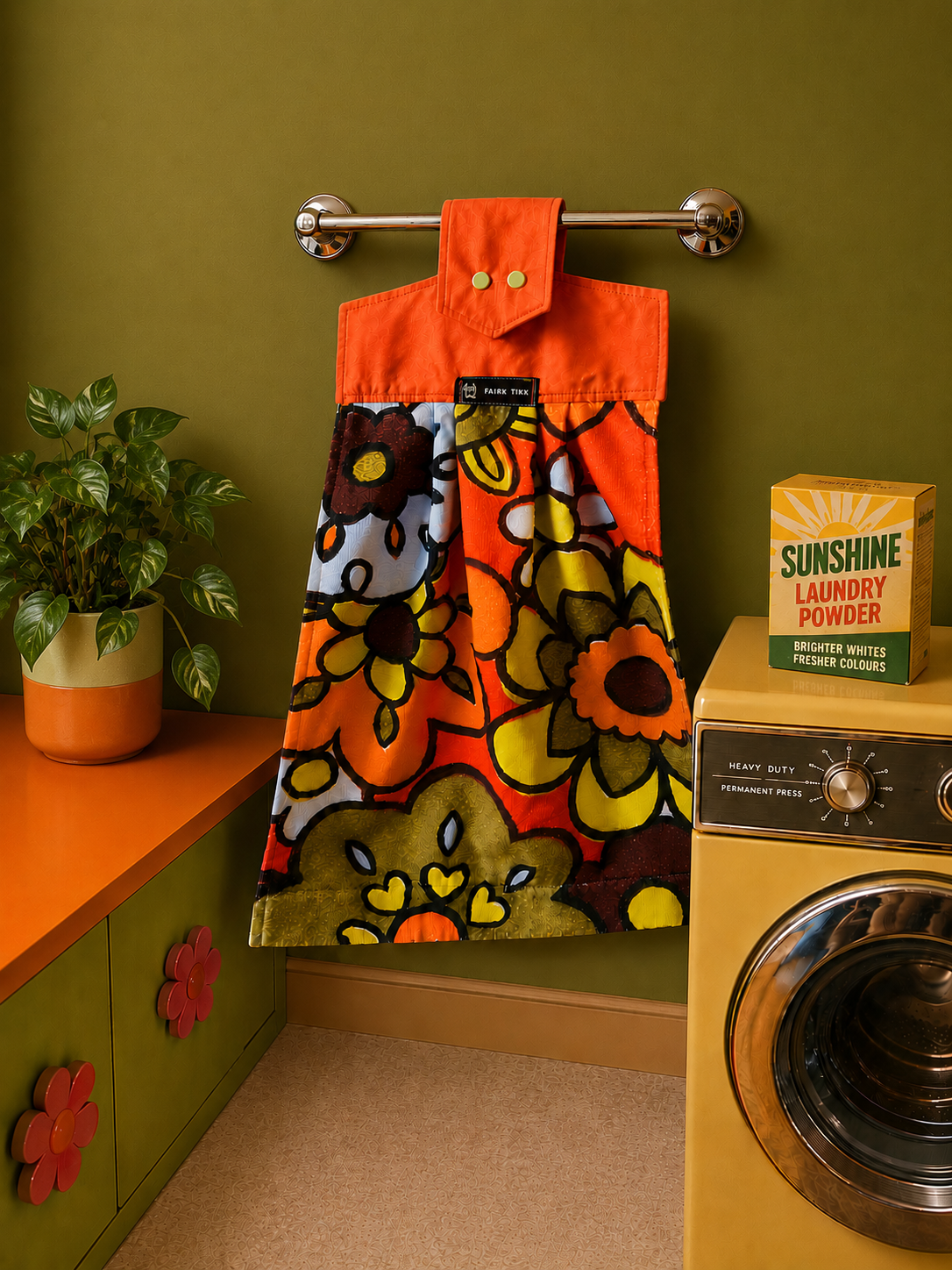 Retro Hand Towel. Shipping Included Within Australia.