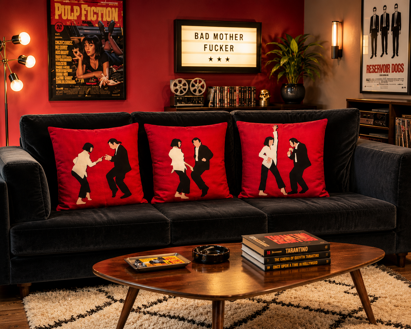 Pulp Fiction Cushion Cover Set of 3 | Mid-Century Modern Retro Lounge Decor. Free Shipping Within Australia.
