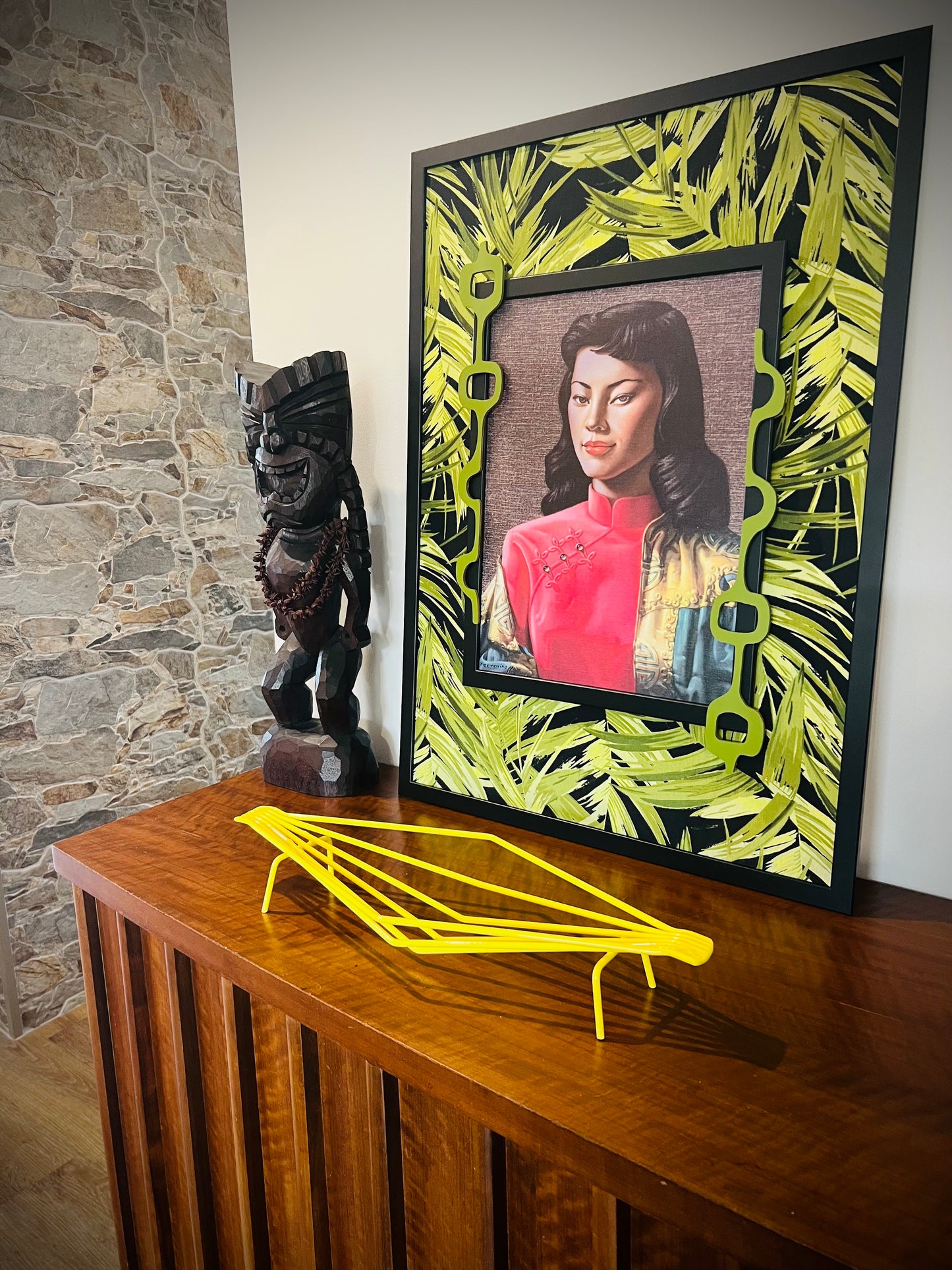 Large Tretchikoff Twist Wall Hanging. Miss. Wong. Shipping Included Within Australia.
