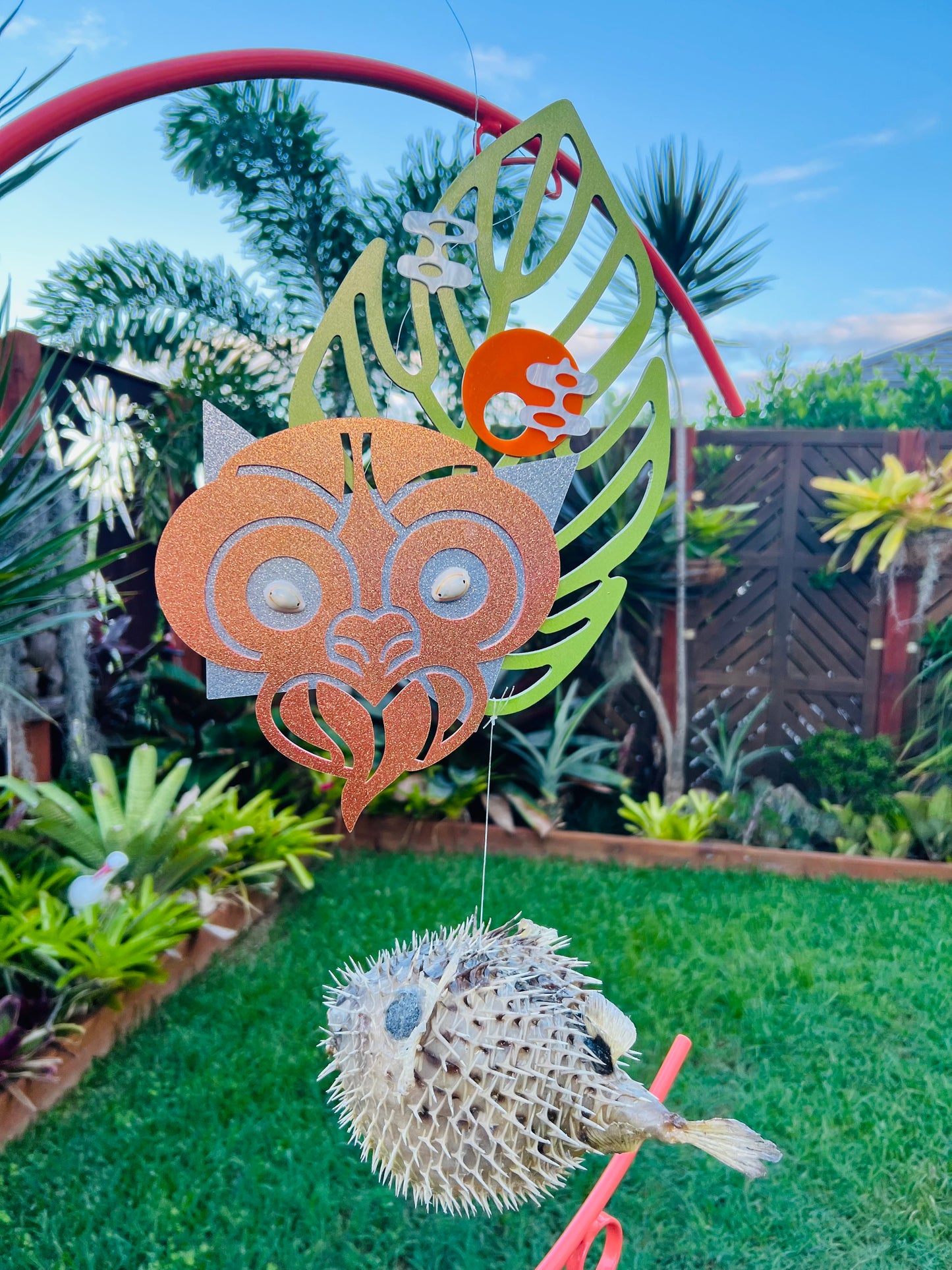 Mid-Century Modern Tiki Bar Puffer Fish Art | Tiki Sculpture | Retro Coast. Free Shipping Within Australia.
