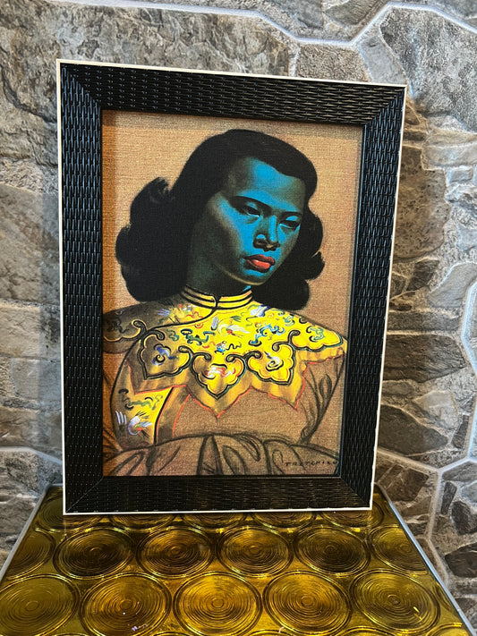 Tretchikoff Chinese Blue Lady Framed Print. TIKI BAR. FREE Shipping Within Australia.