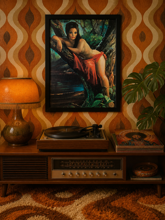 Large JH Lynch Woodland Goddess Framed Canvas. PRE ORDER, 2 Week Dispatch. Free Shipping Within Australia. 53 by 73 cm