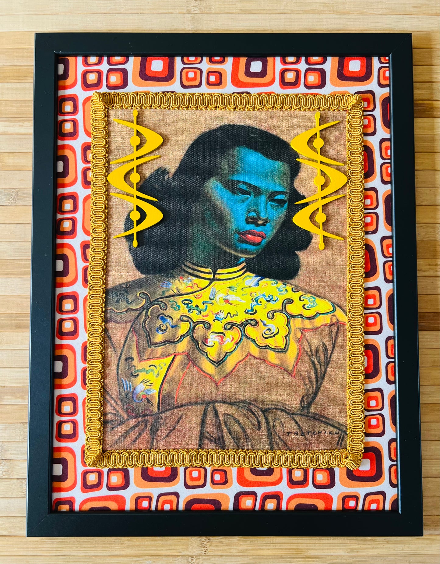 Tretchikoff Chinese Blue Lady Framed Art. Pre Order, 2 Week Turnaround.