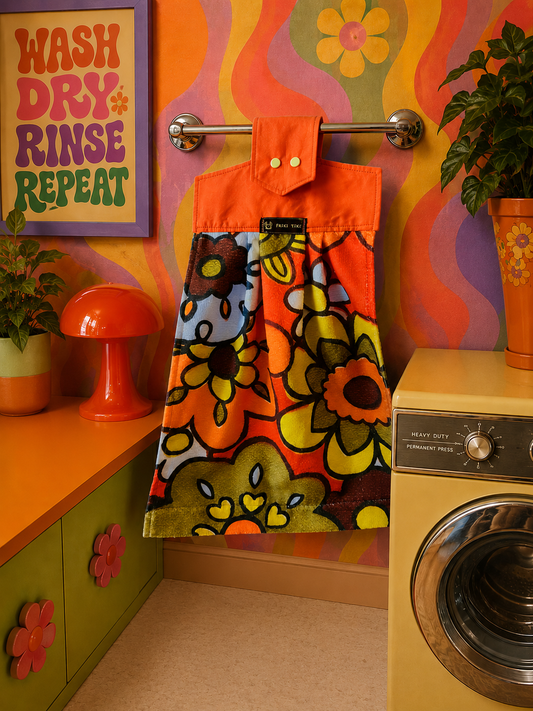 Retro Hand Towel. Shipping Included Within Australia.