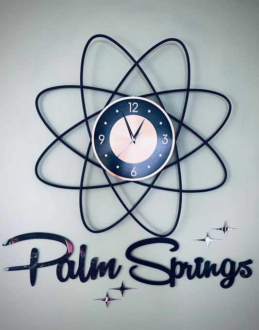 Atomic Age Clock, Black.