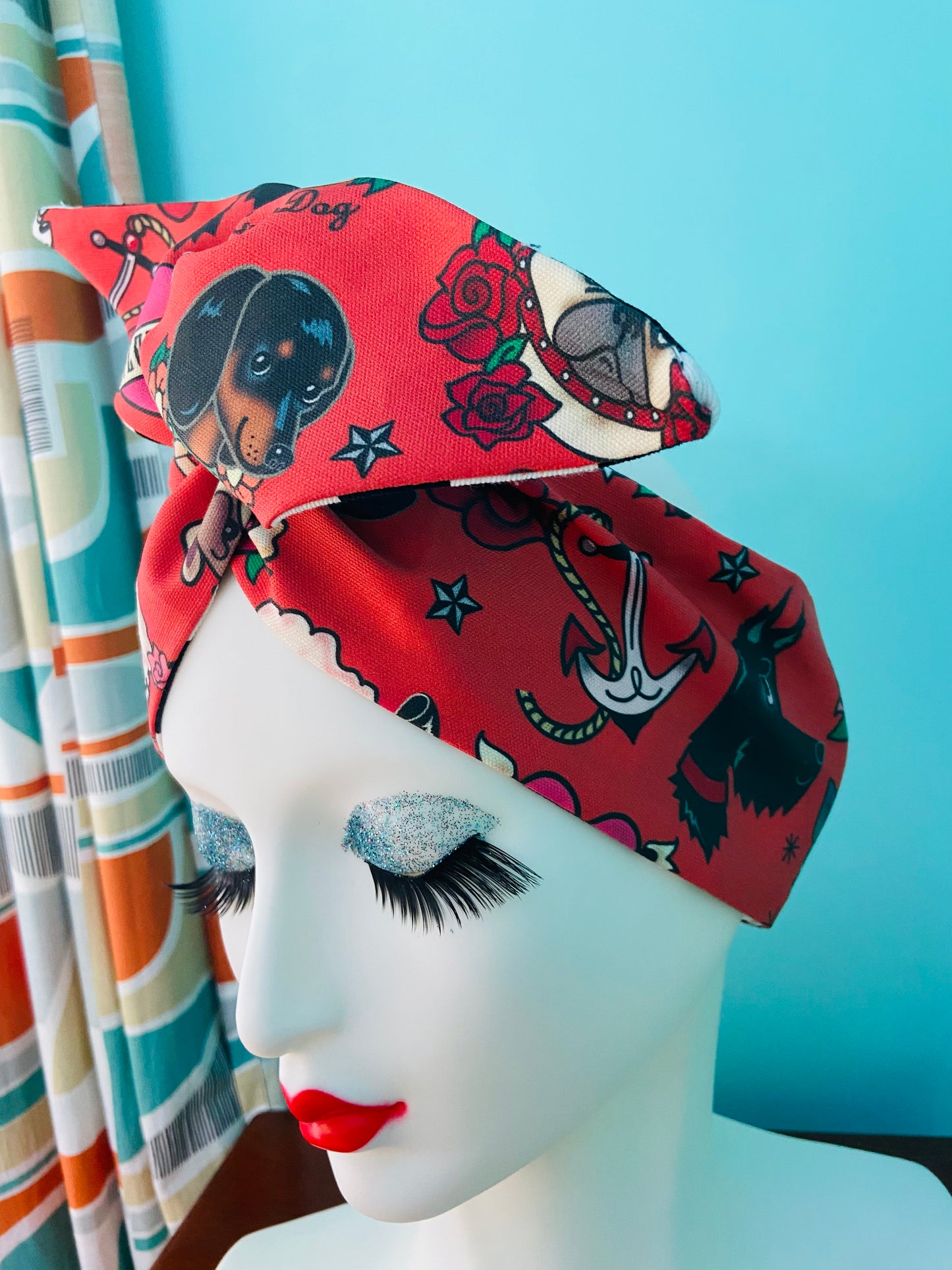 Rockabilly Pooch Reversible Wired Headband