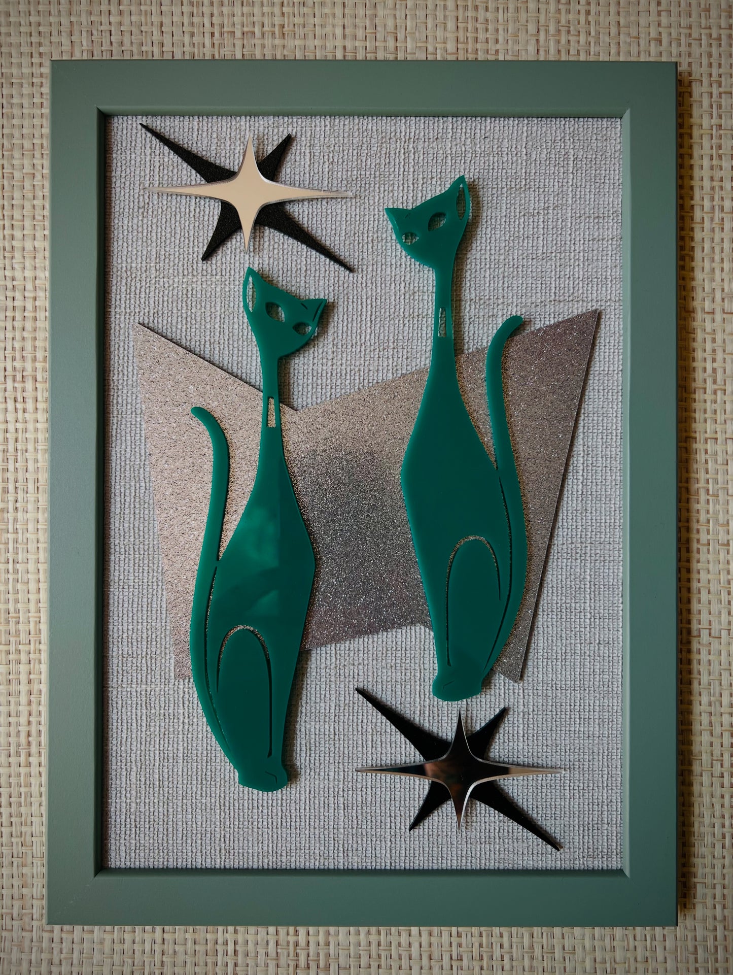 Atomic Age Sexton Cat Wall Art. FREE SHIPPING within Australia.