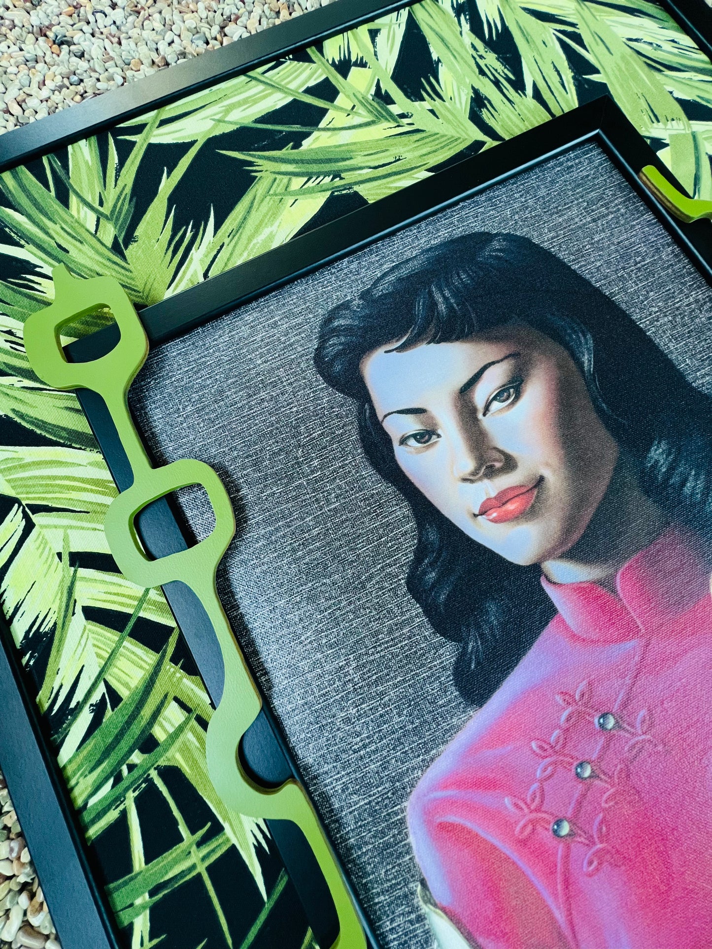 Large Tretchikoff Twist Wall Hanging. Miss. Wong. Shipping Included Within Australia.