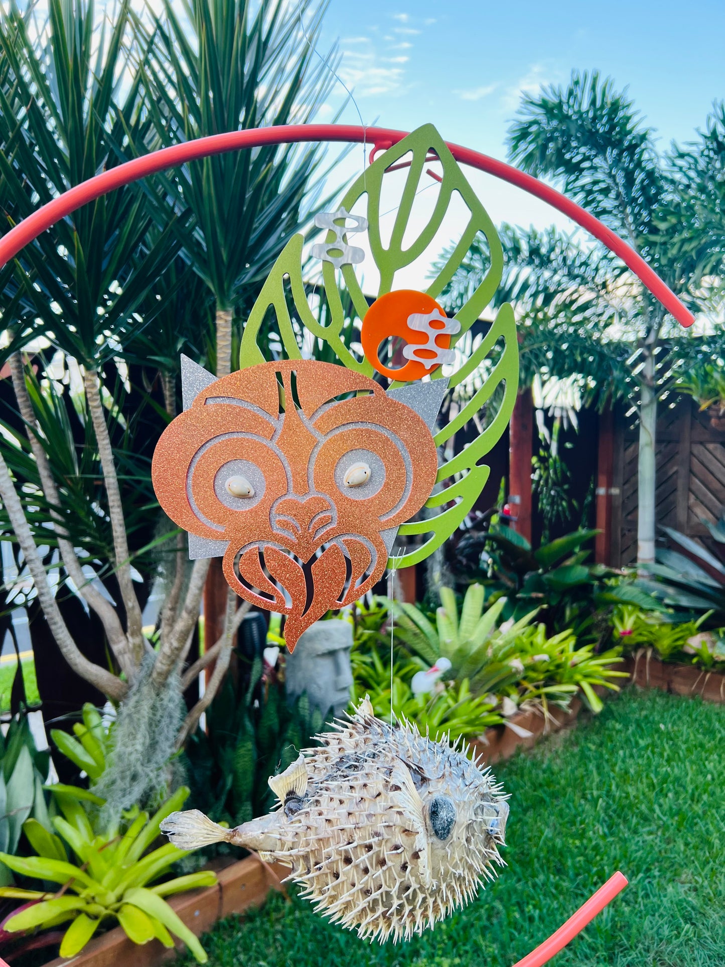 Mid-Century Modern Tiki Bar Puffer Fish Art | Tiki Sculpture | Retro Coast. Free Shipping Within Australia.