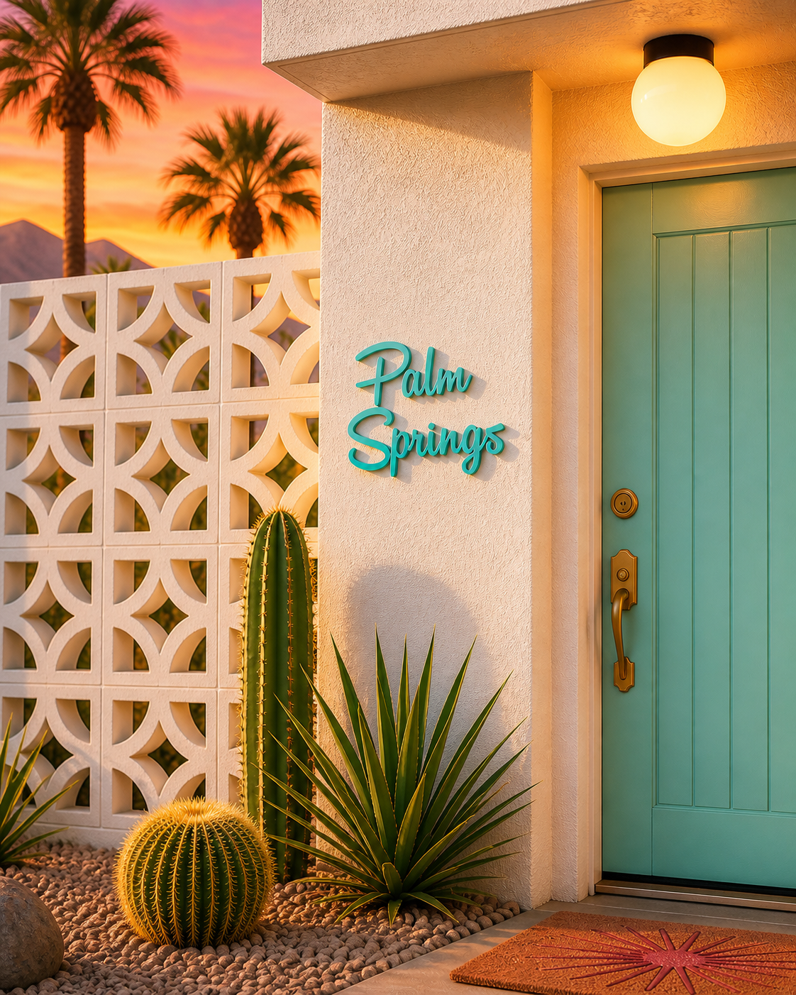 Laser Cut Acrylic Palm Springs Signage