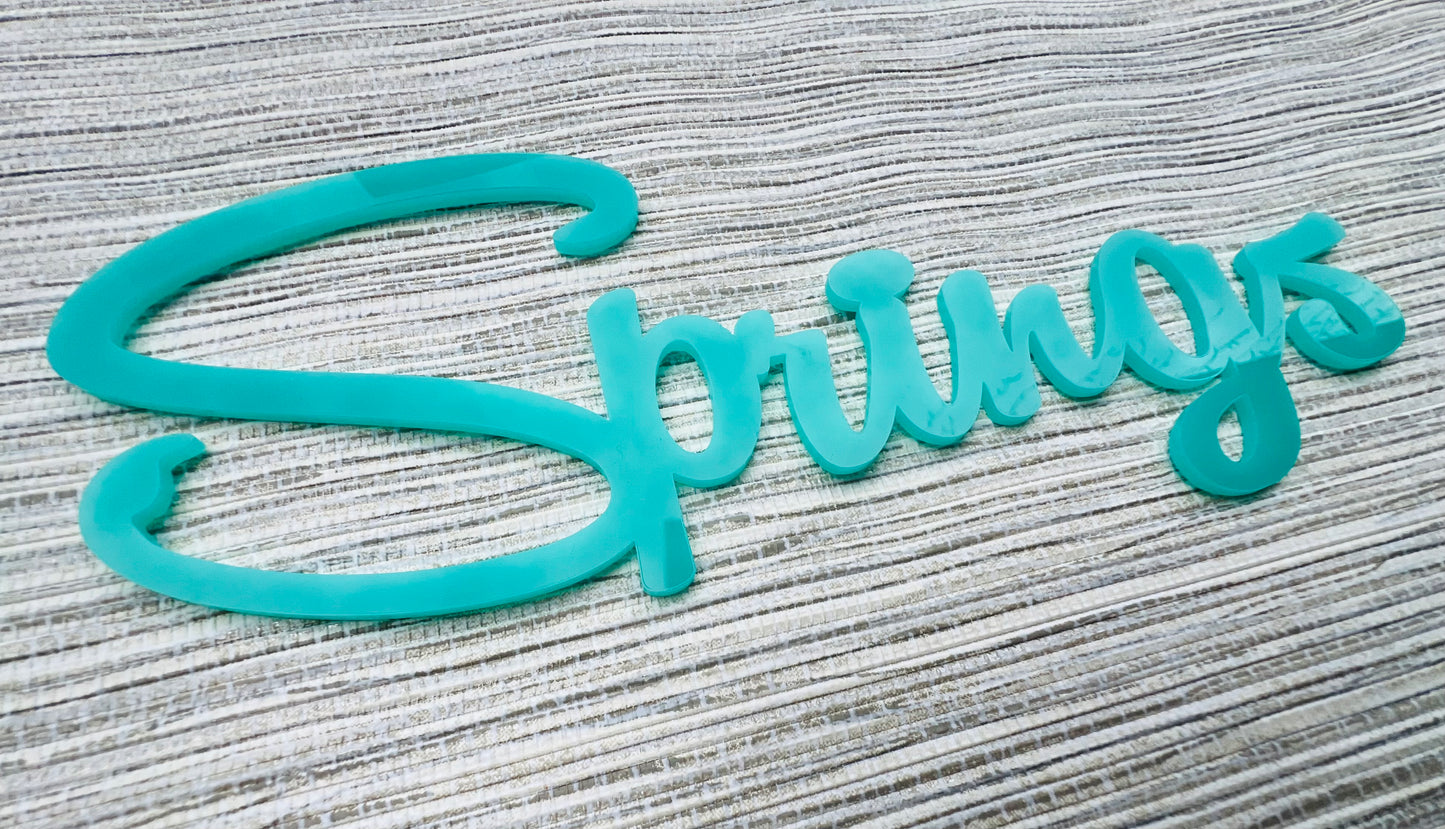 Laser Cut Acrylic Palm Springs Signage