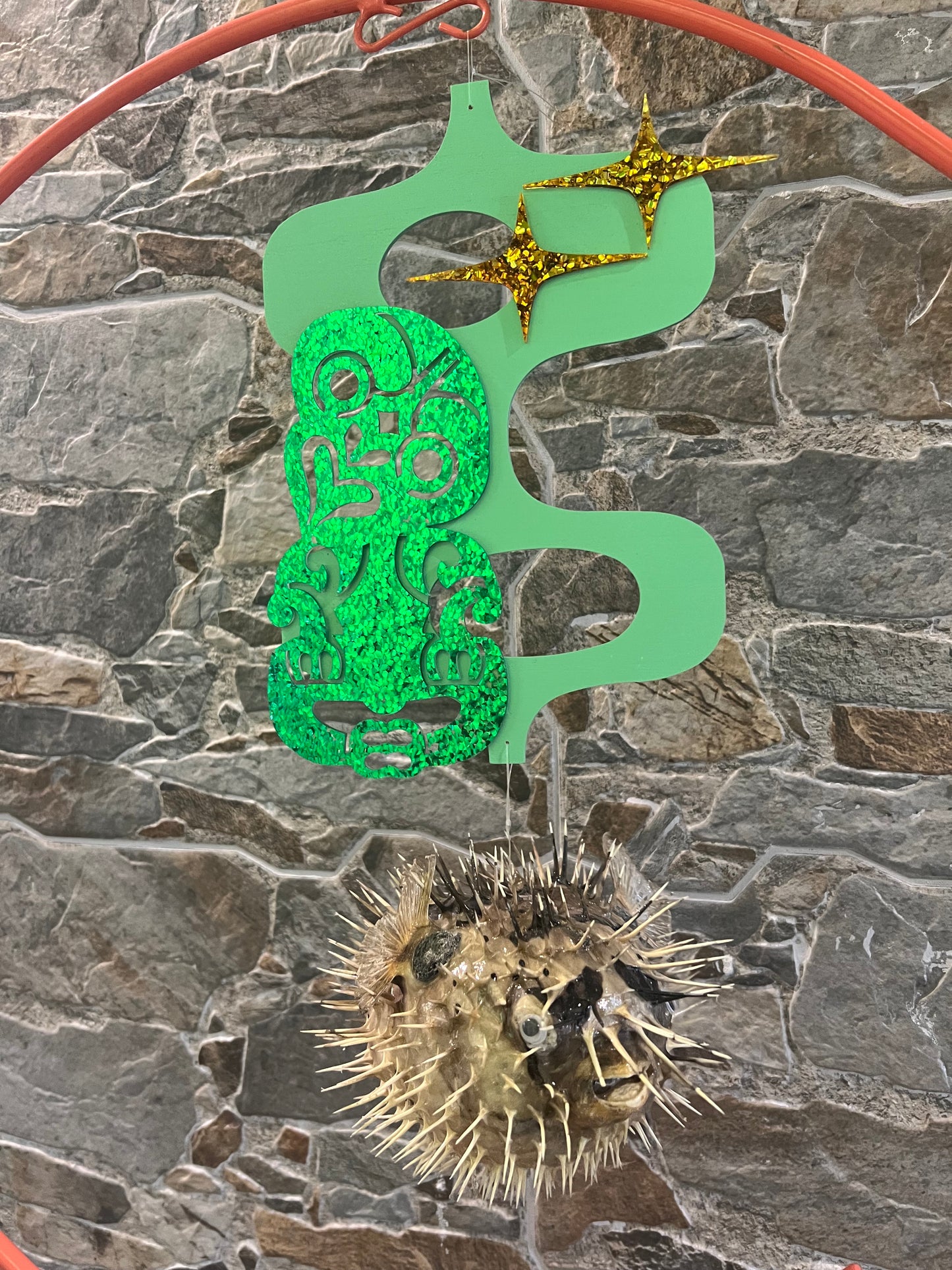 Mid-Century Modern Tiki Bar Puffer Fish Art | Tiki Sculpture | Retro Coast. Free Shipping Within Australia.