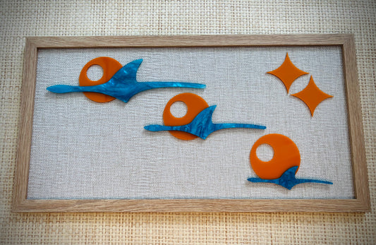 Abstract Flying Mallard Artwork. FREE shipping within Australia.