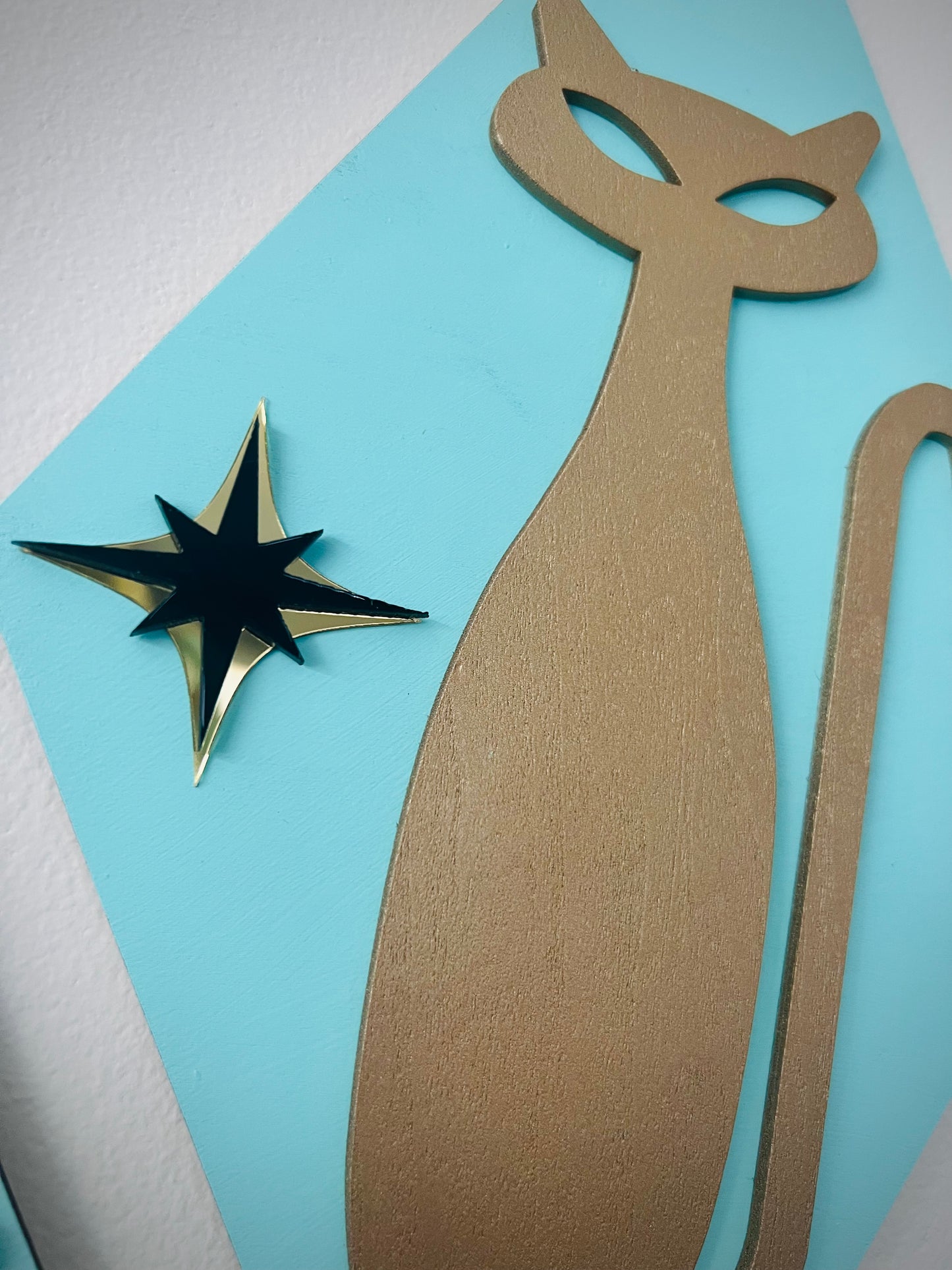 Pair of Gold Diamond Kitties FREE SHIPPING WITHIN AUSTRALIA.