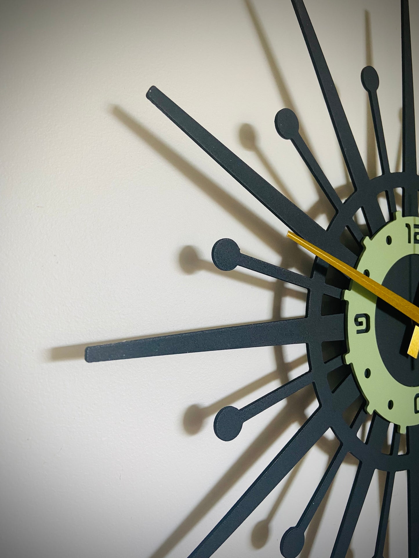 Retro Coast Green Starburst Clock.