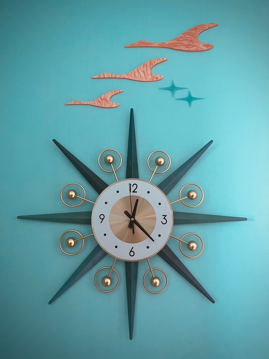 Atomic Age Starburst Clock