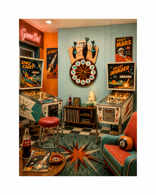 Midcentury Style Sexton Cat Clock. Includes Shipping Within Australia.