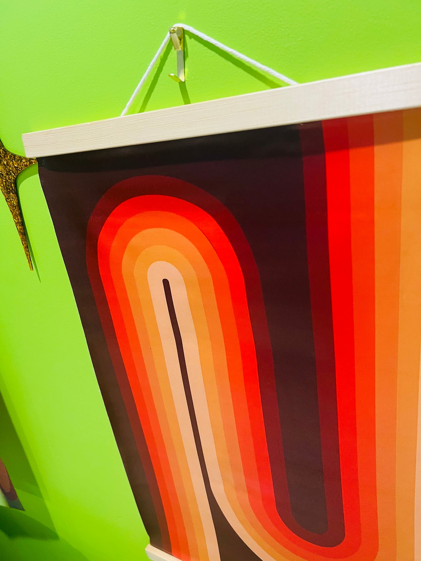 Seventies Themed Retro Canvas Wall Hanging. Free Shipping Within Australia.