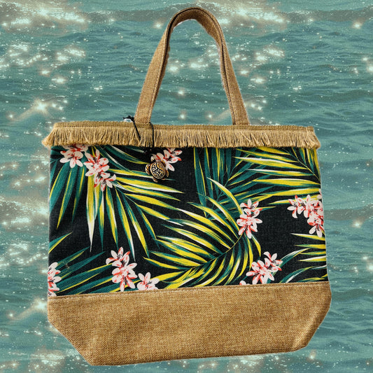 Tropical Frangipani Tiki Girl Tote. FREE SHIPPING within Australia