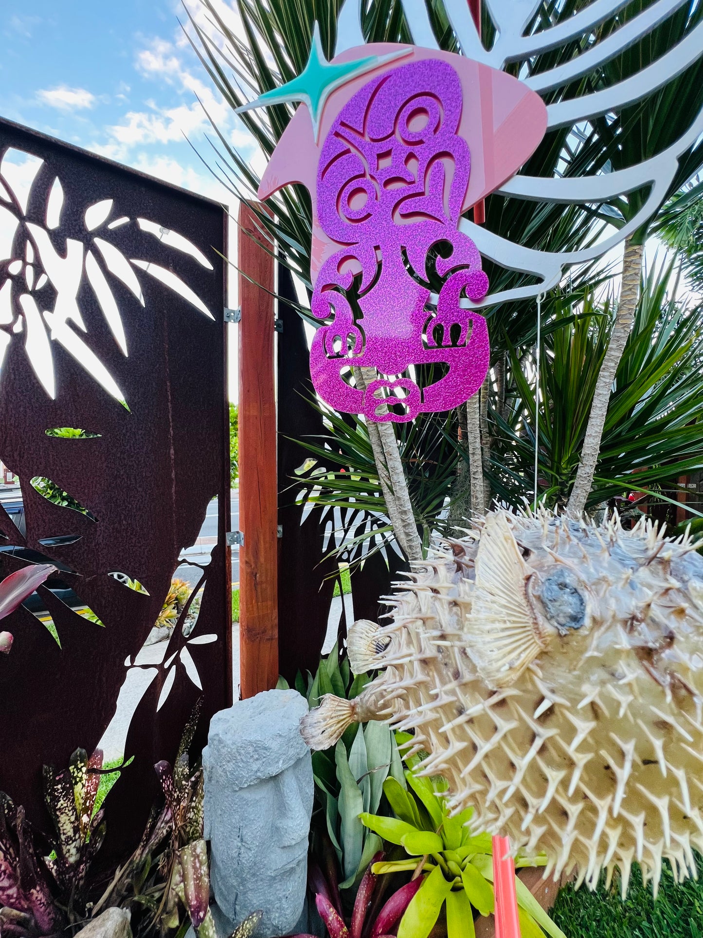 Mid-Century Modern Tiki Bar Puffer Fish Art | Tiki Sculpture | Retro Coast. Free Shipping Within Australia.