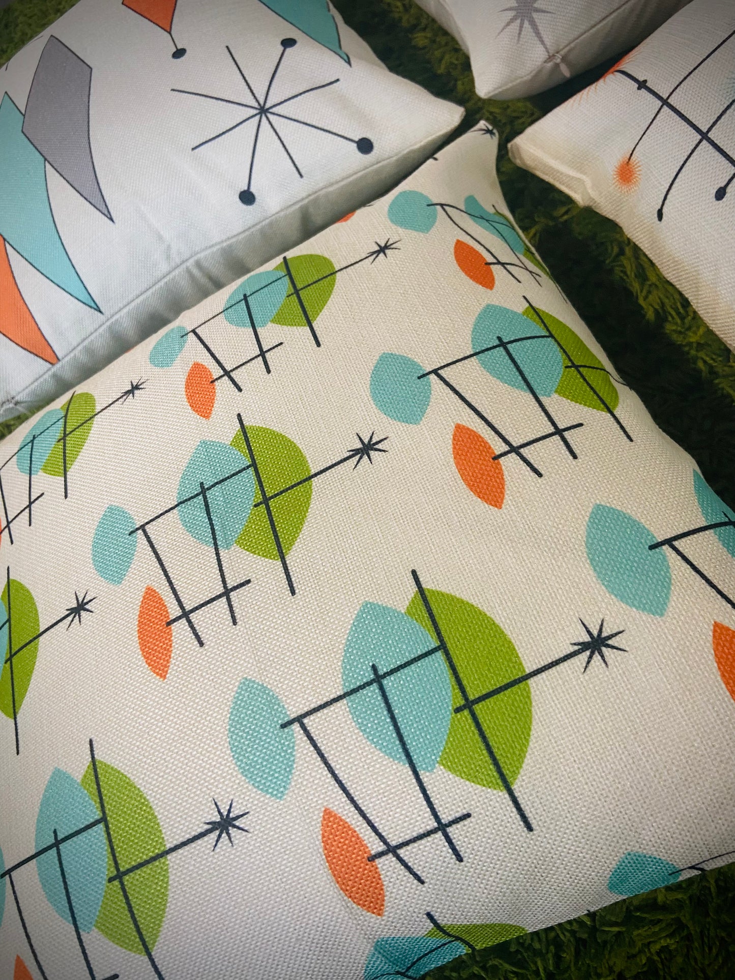 4 Midcentury Modern Design Cushion Covers. Includes Shipping Within Australia.