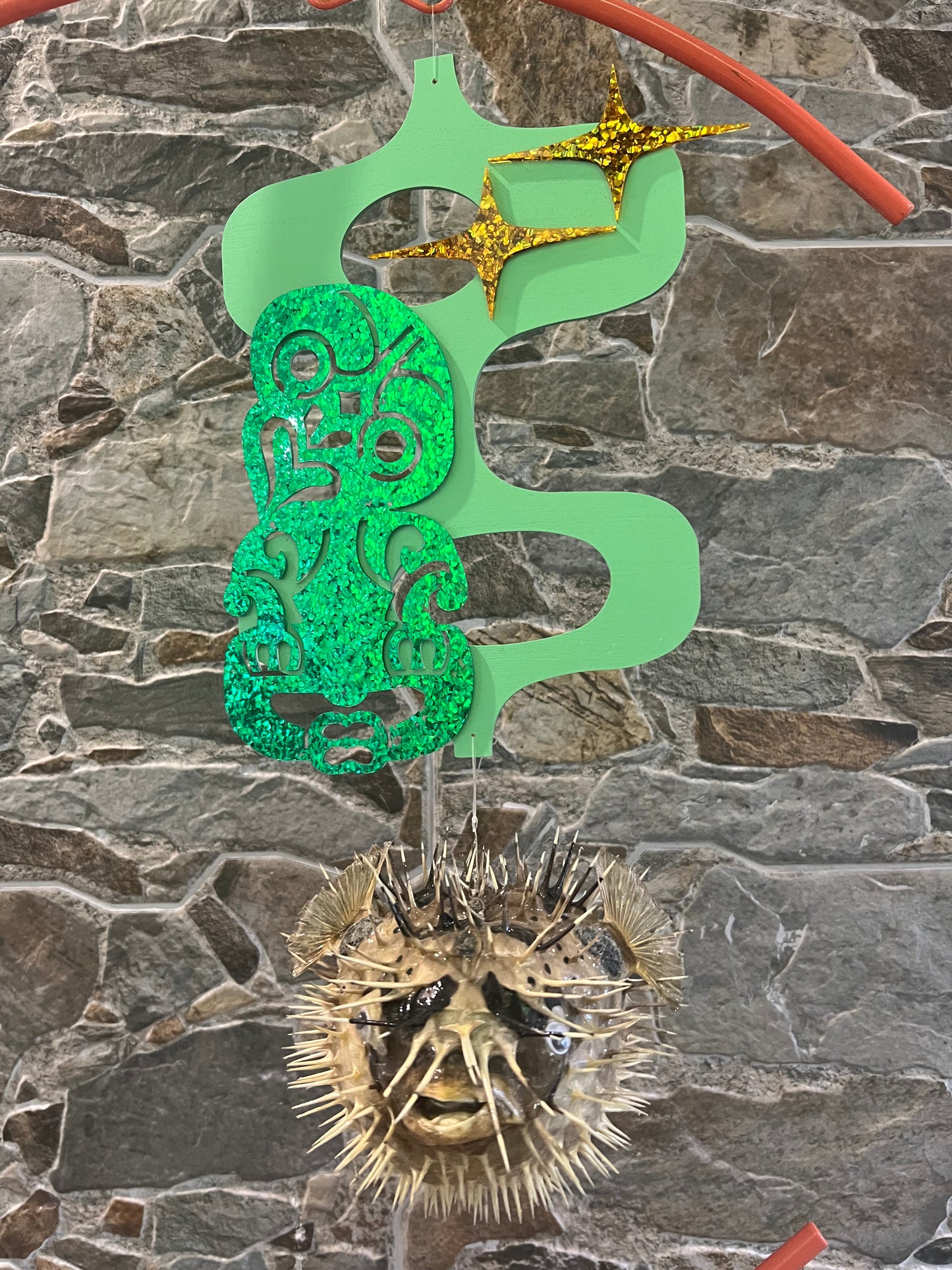 Mid-Century Modern Tiki Bar Puffer Fish Art | Tiki Sculpture | Retro Coast. Free Shipping Within Australia.