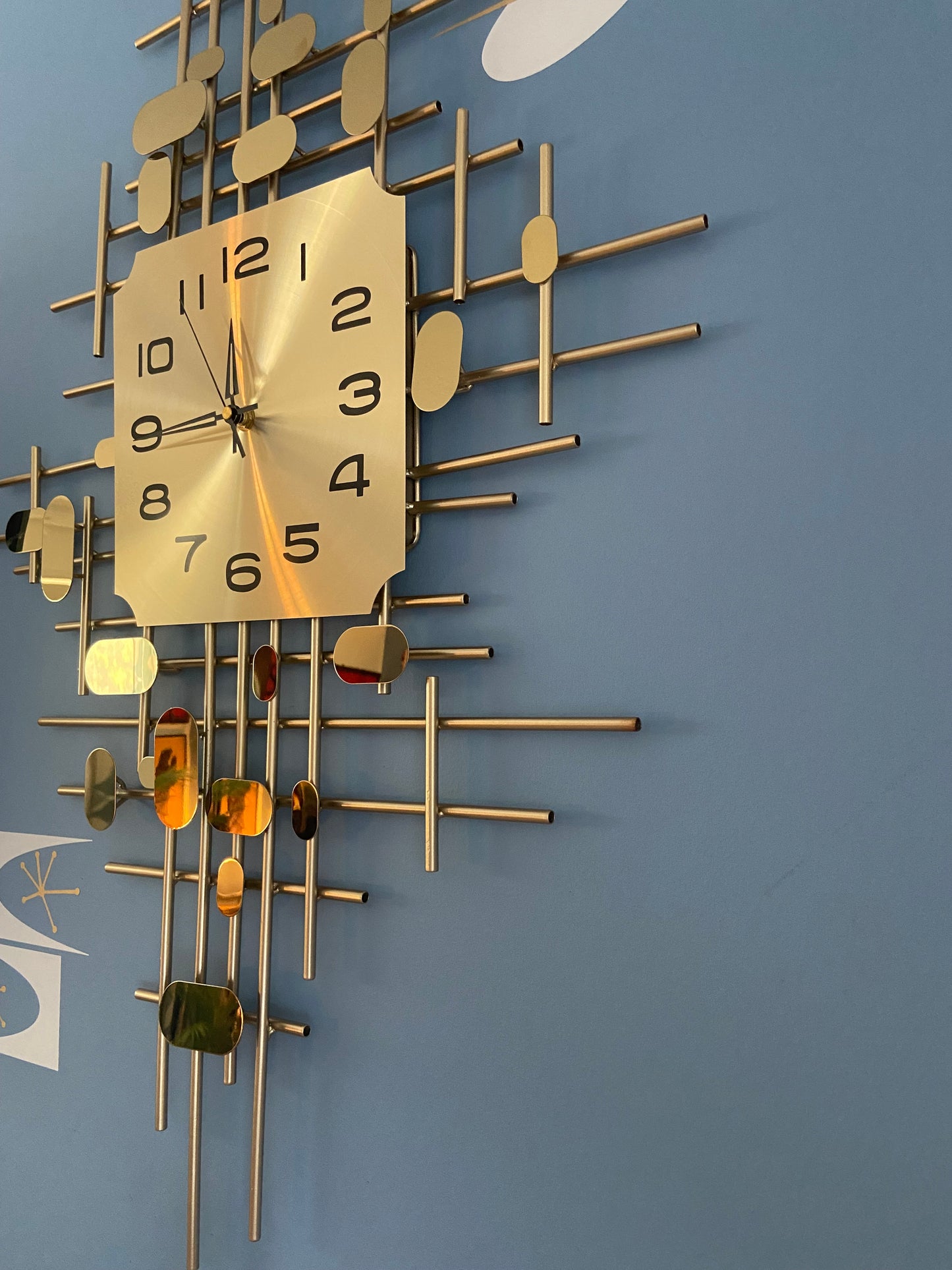 Retro Coast Midcentury Large Replica Starburst Clock.