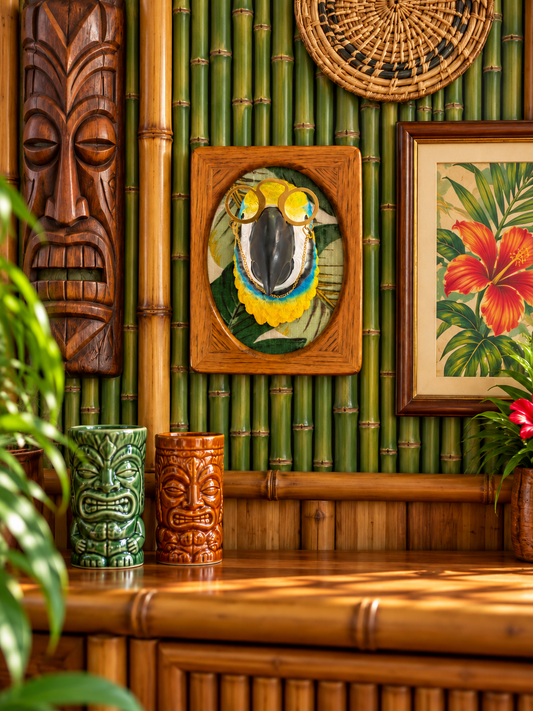 Tiki Bar Kitsch Tropical Parrot Head