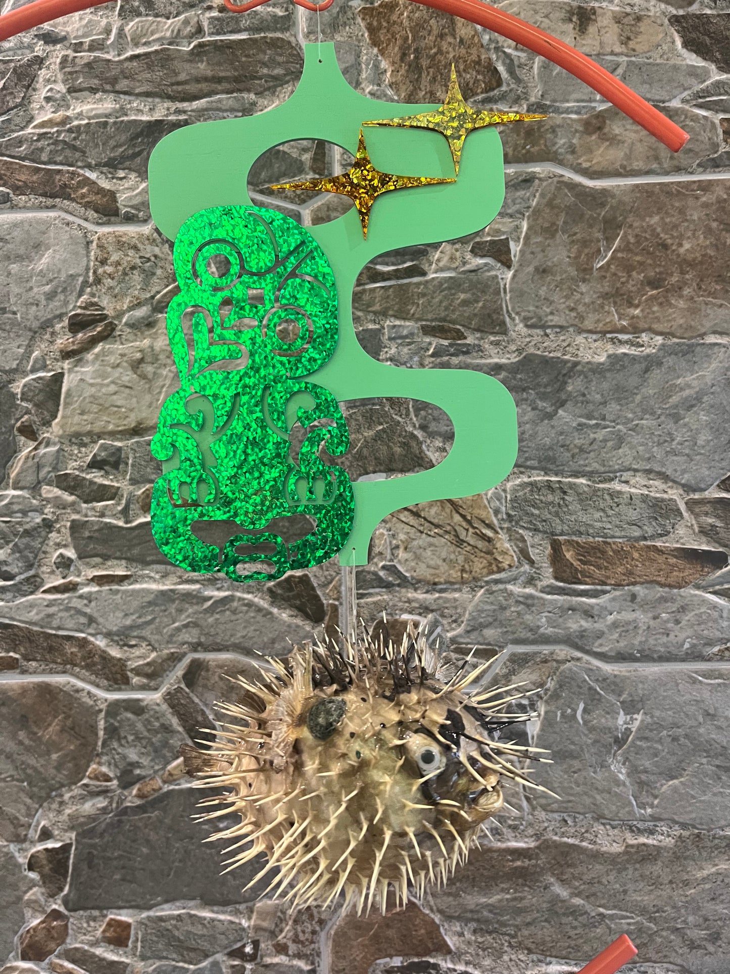 Mid-Century Modern Tiki Bar Puffer Fish Art | Tiki Sculpture | Retro Coast. Free Shipping Within Australia.