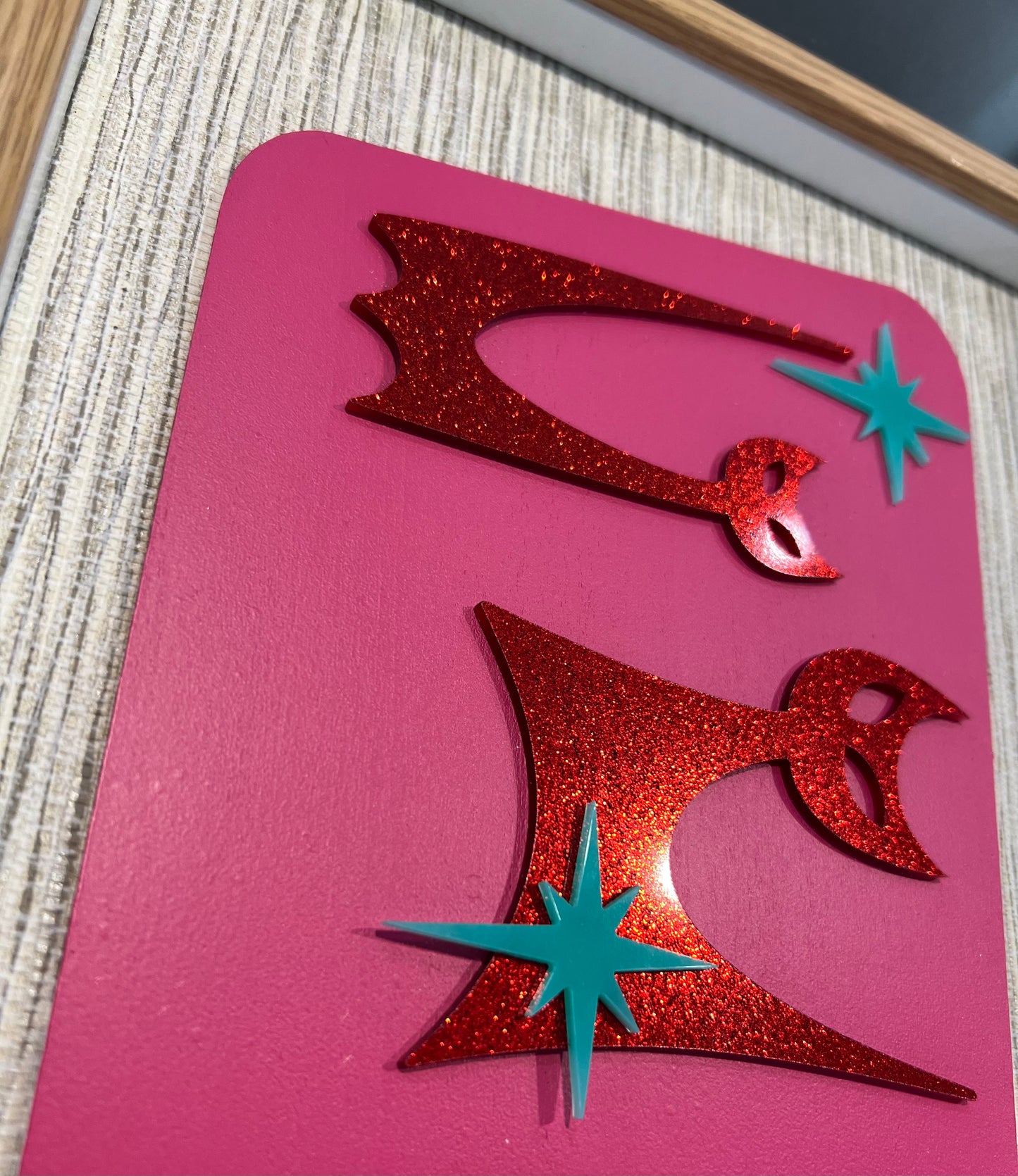 Trio Of Mid Mod Red Cats. FREE SHIPPING within Australia.