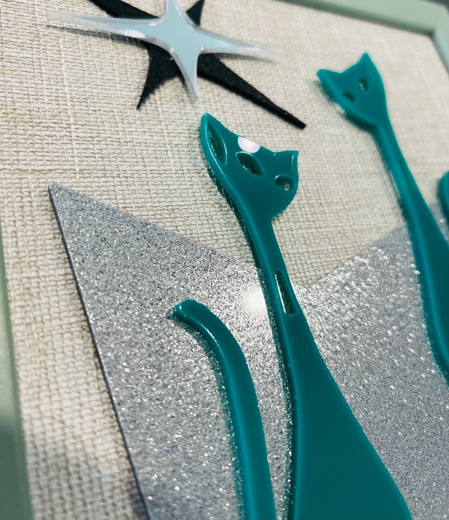 Atomic Age Sexton Cat Wall Art. FREE SHIPPING within Australia.