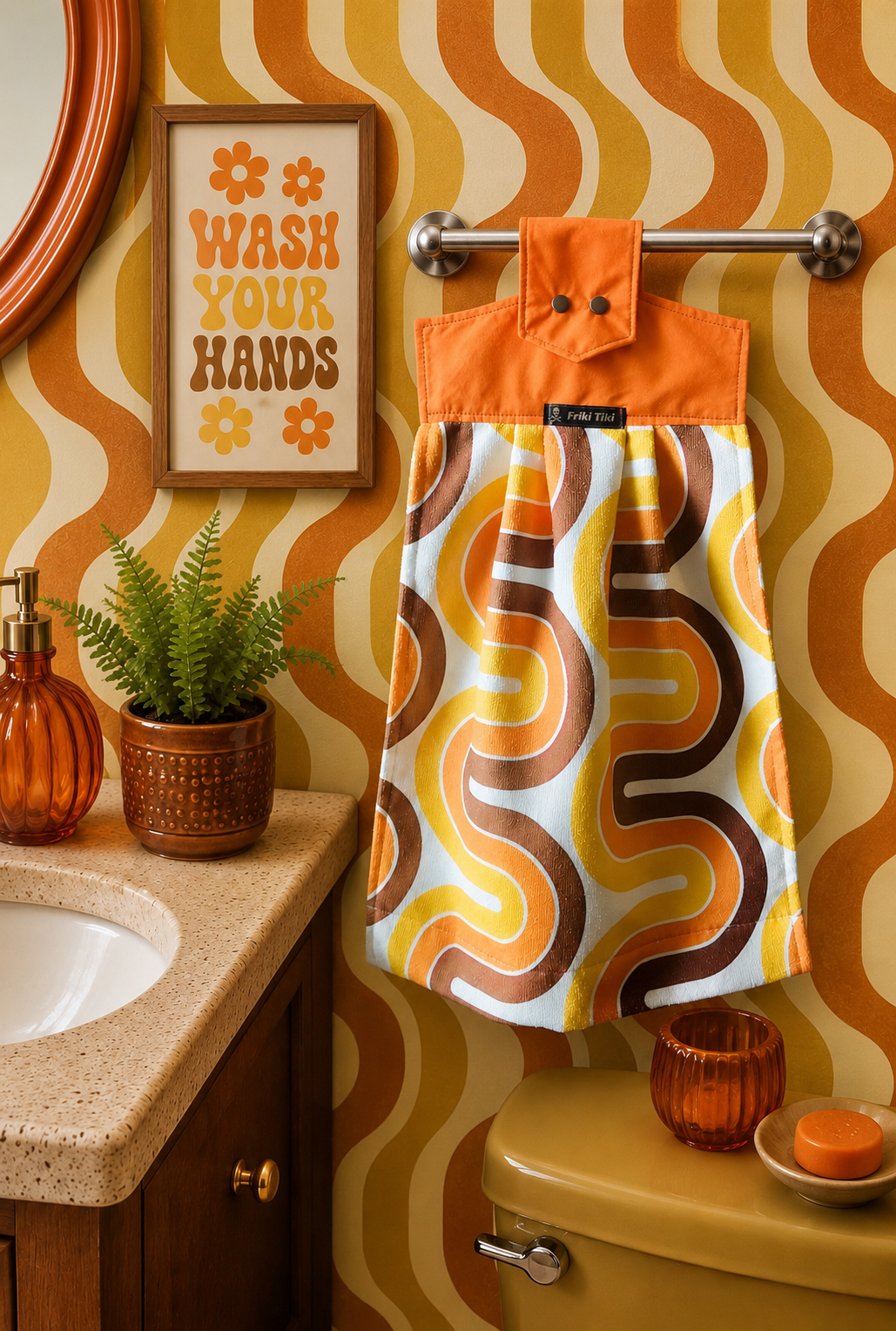 Retro Hand Towel. Includes Shipping Within Australia.