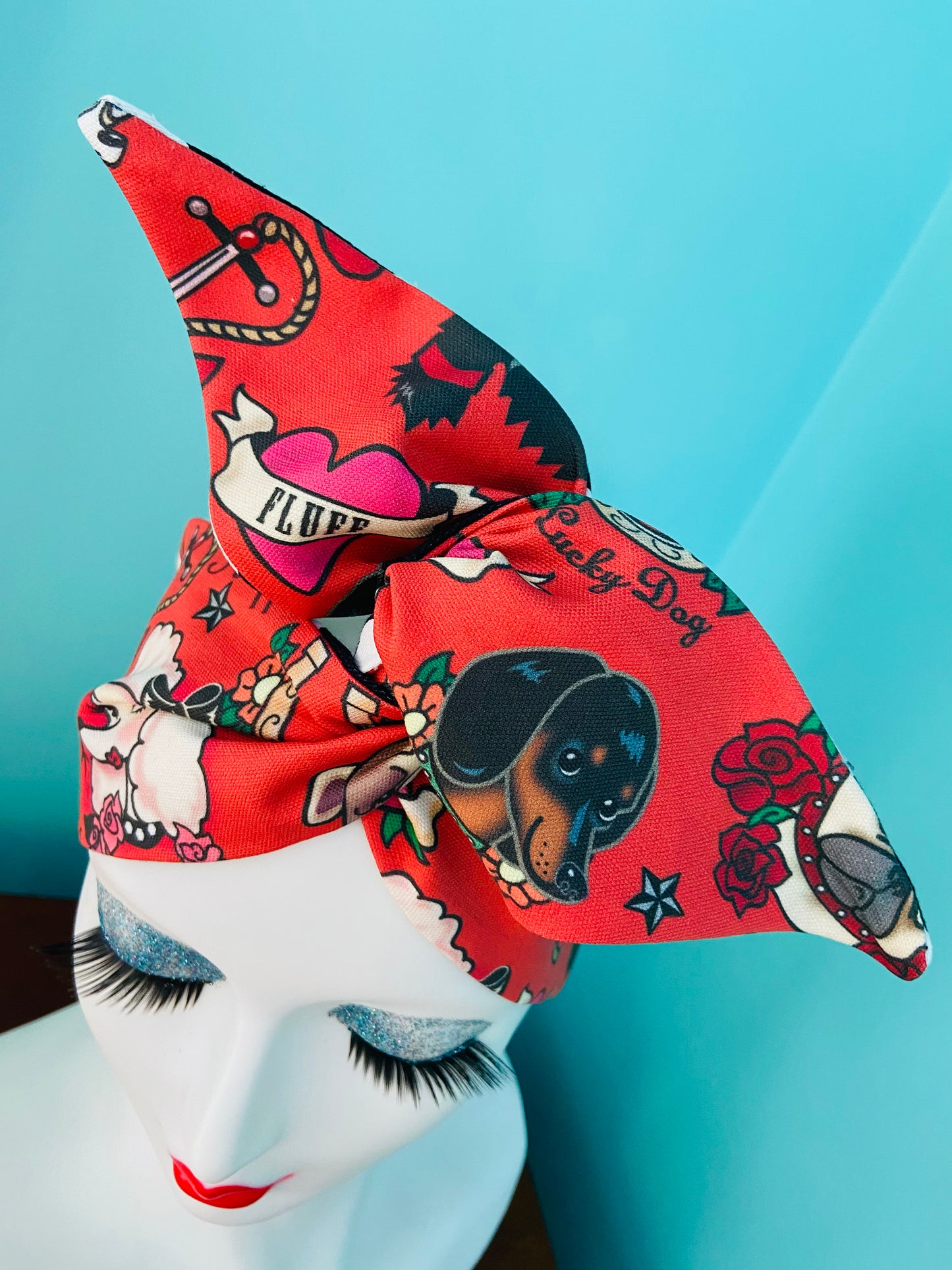 Rockabilly Pooch Reversible Wired Headband