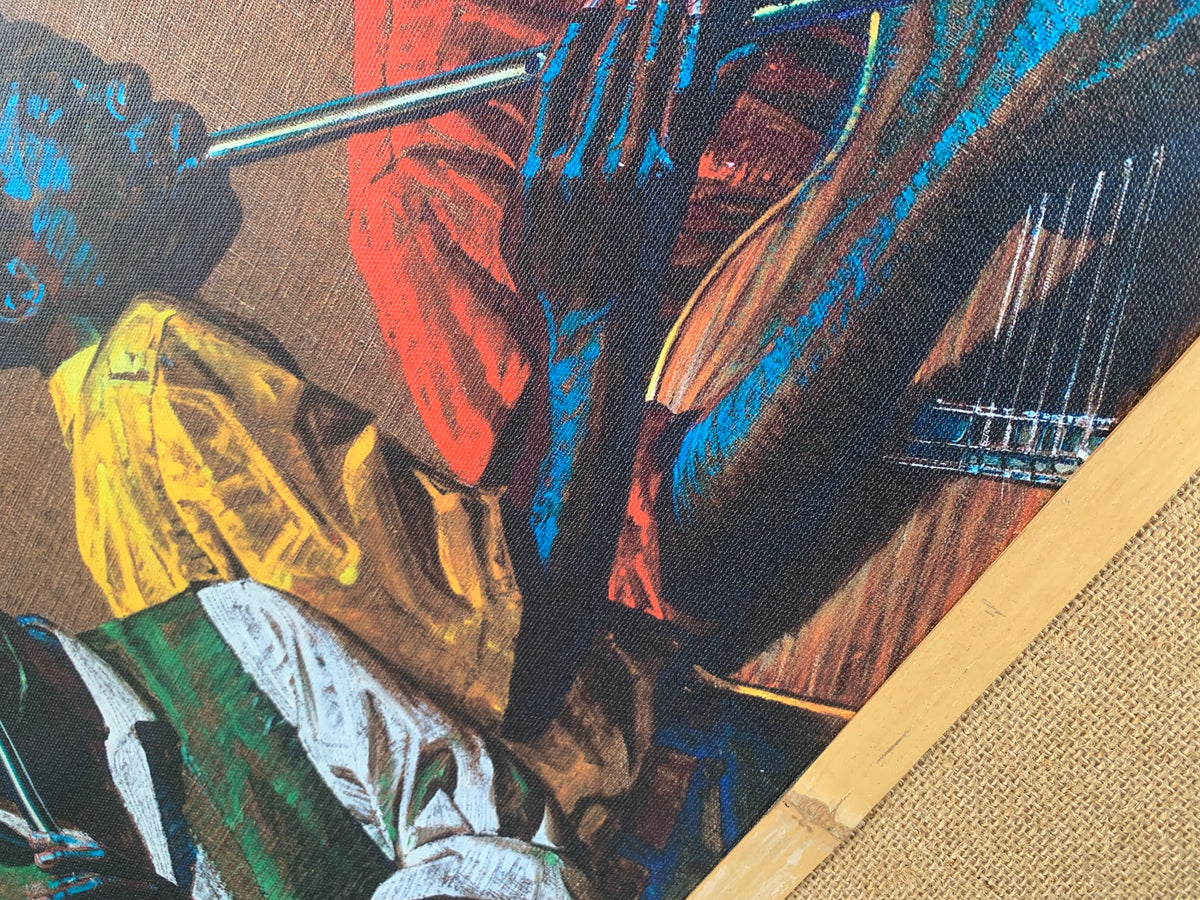 Vladimir Tretchikoff ‘Penny Whistlers’ Framed Cotton Canvas.