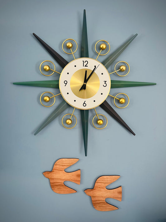 Atomic Age Starburst Clock.