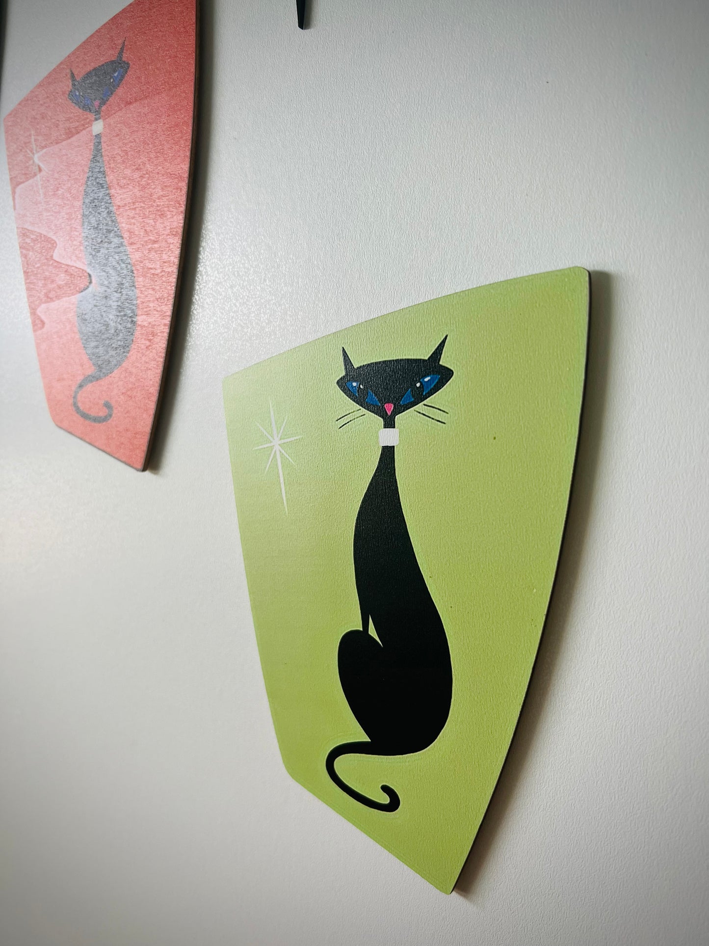 Atomic Age Cats. 3 Pieces With 2 Black Atomic Nodes. FREE SHIPPING.